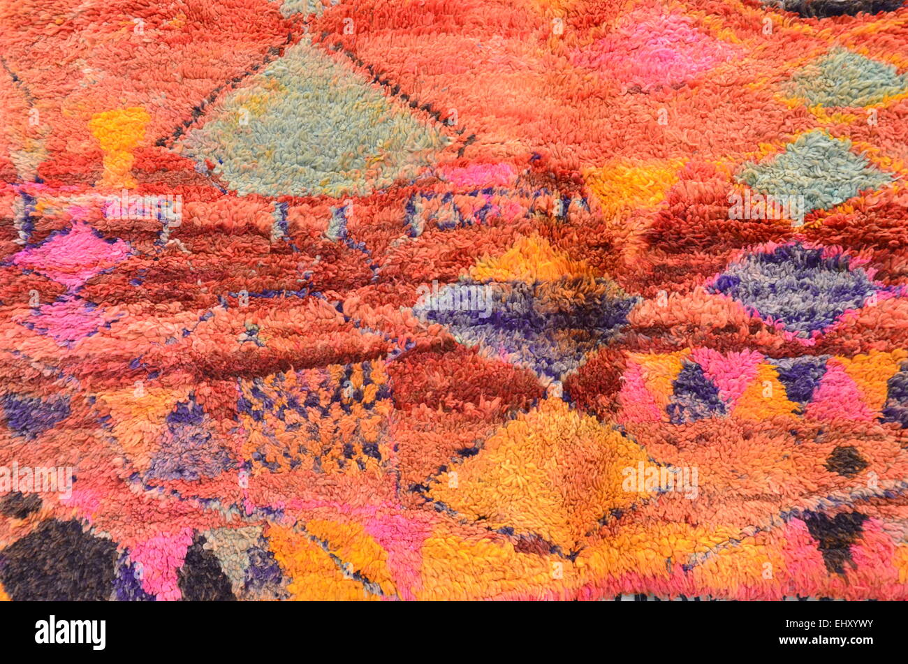 Moroccan carpet, wool Stock Photo