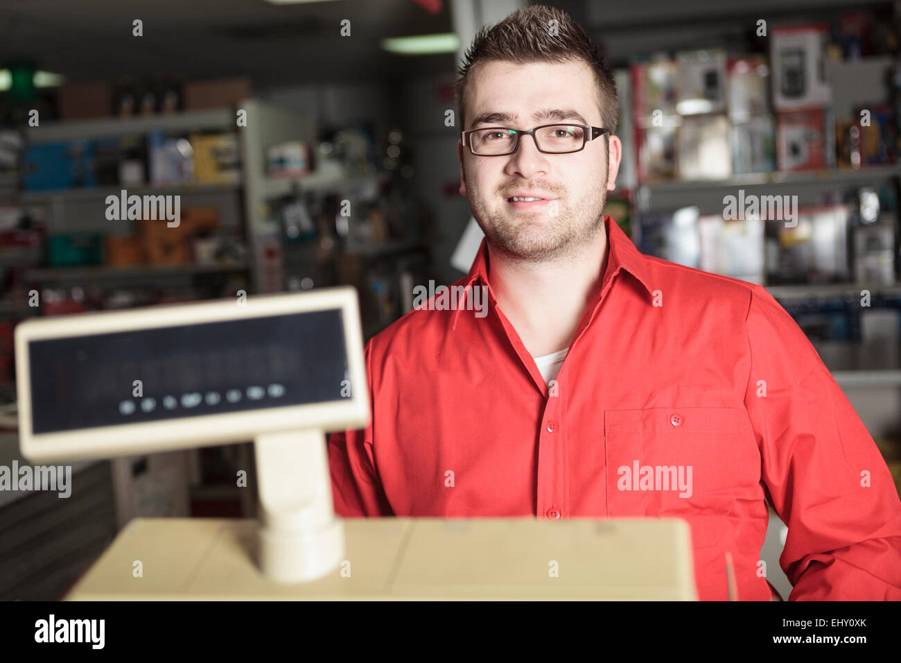 Hardware store employee Stock Photo Alamy