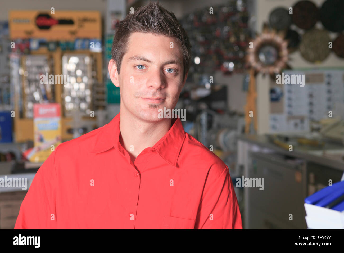 Hardware store employee Stock Photo Alamy