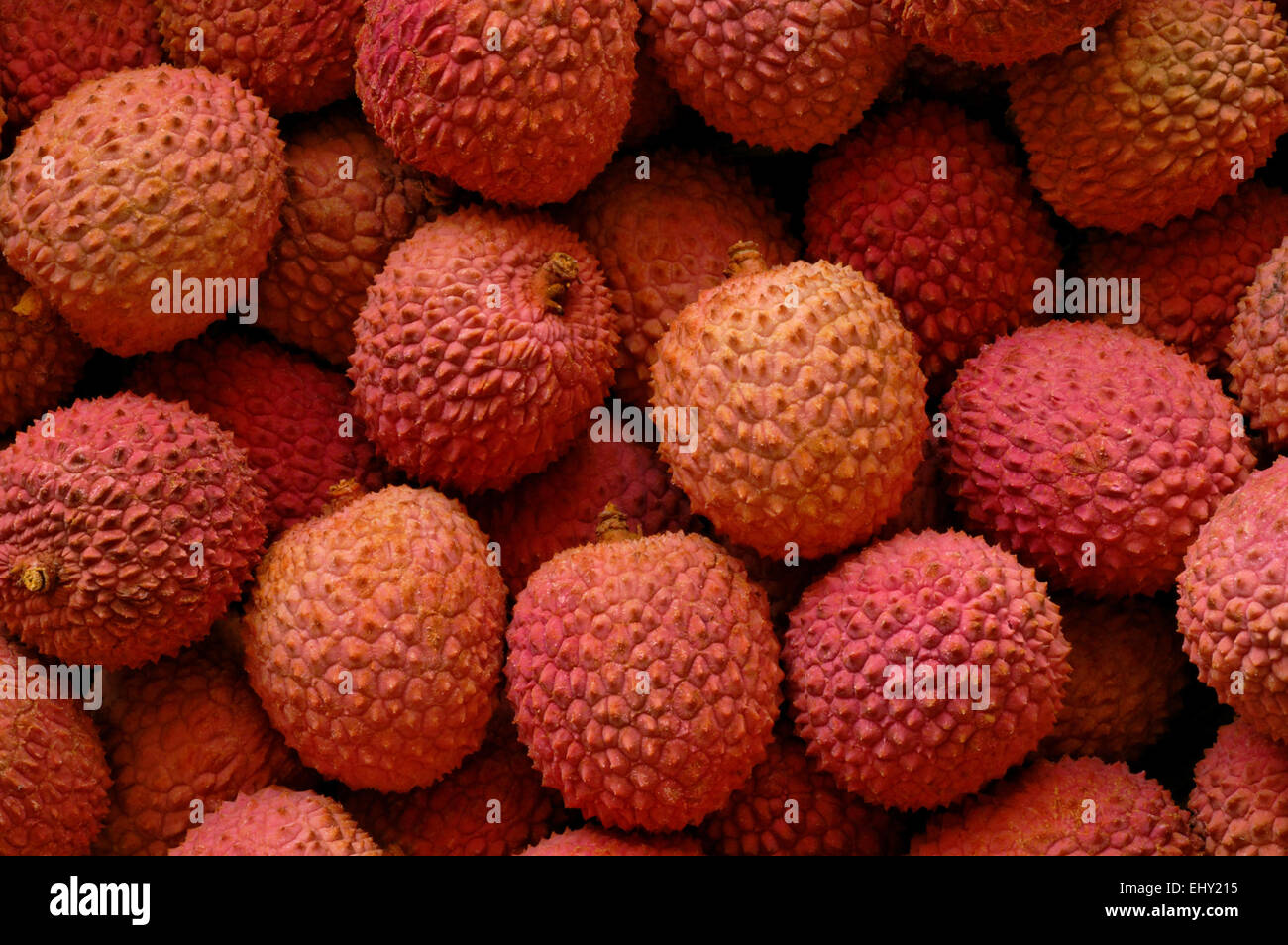 litchi lichee lychee  Litchi chinensis closeup Stock Photo