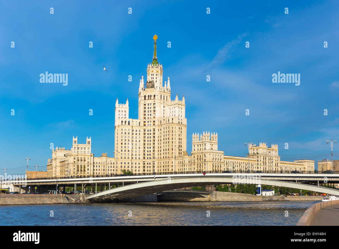 The stalinist skyscraper on the Kotelnicheskaya embankment in Moscow, Russia Stock Photo