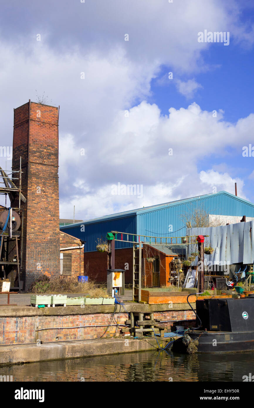 Industrial Scene at Stourbridge Canal, Brierley Hill, West Midlands