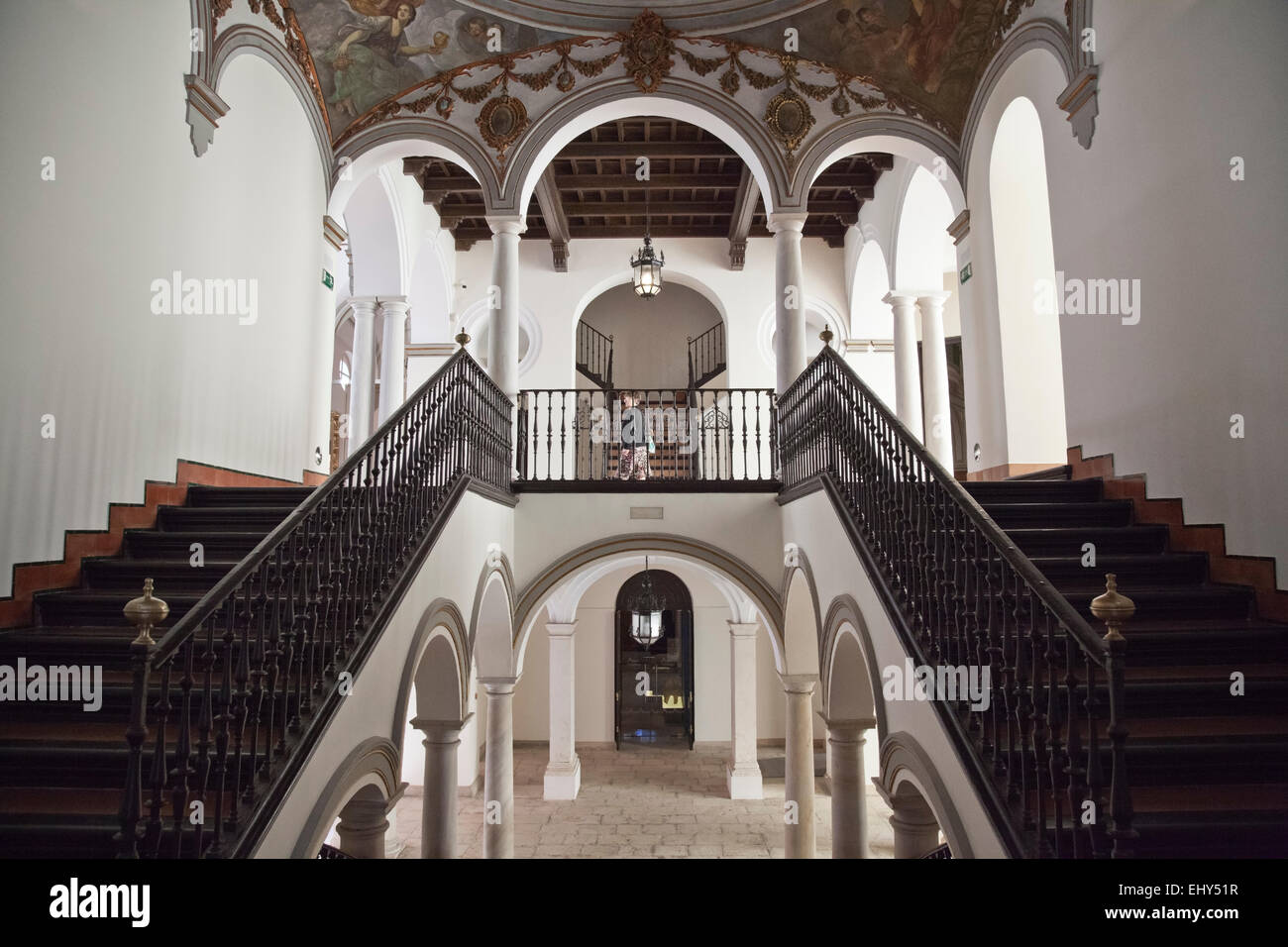 Grand staircase, Episcopal Palace Stock Photo