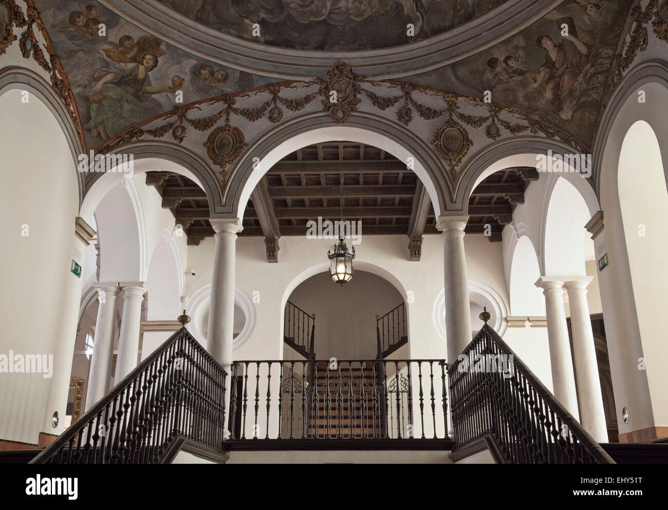 Grand staircase, Episcopal Palace Stock Photo