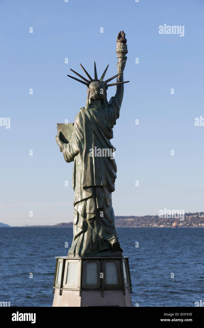 Statue of Liberty at Alki Beach Park West Seattle, Seattle, King