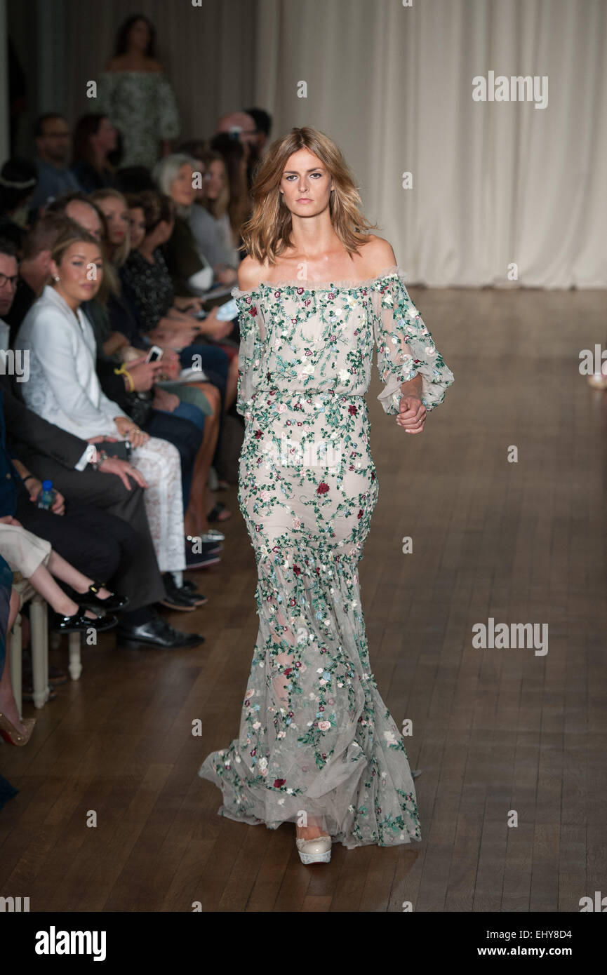 LFW s/s 2015: Marchesa - front row and catwalk held at the Royal Opera House. Featuring: Jacquetta Wheeler Where: London, United Kingdom When: 13 Sep 2014 Stock Photo