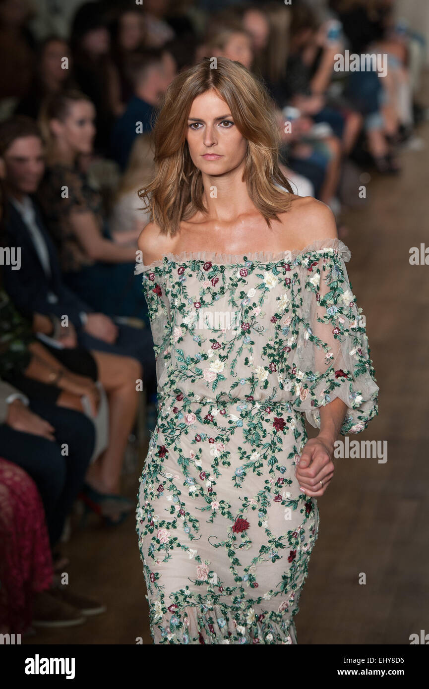 LFW s/s 2015: Marchesa - front row and catwalk held at the Royal Opera House. Featuring: Jacquetta Wheeler Where: London, United Kingdom When: 13 Sep 2014 Stock Photo