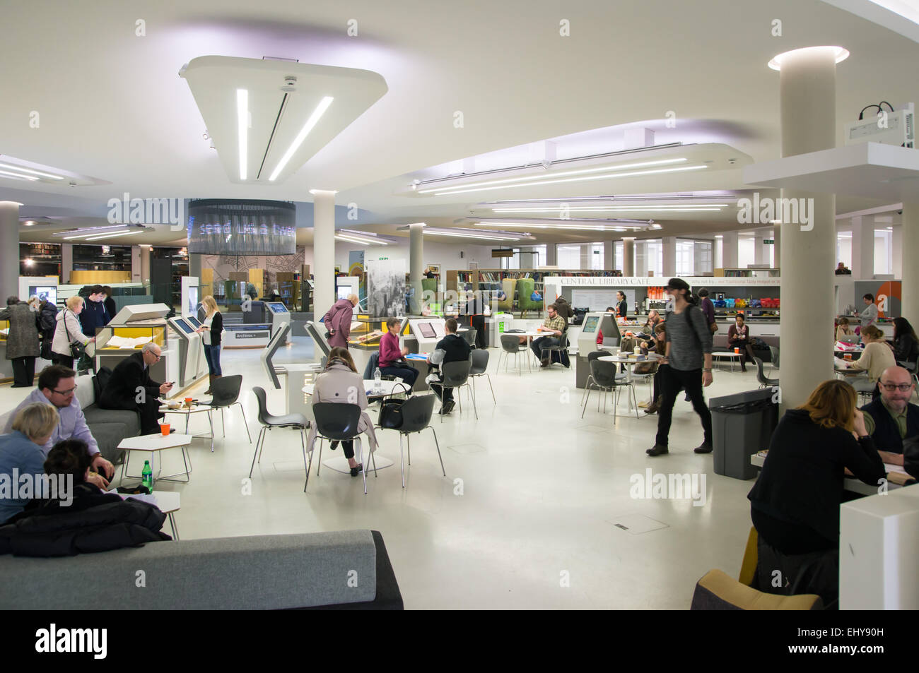 Canteen, Manchester Central library, Manchester Stock Photo Alamy