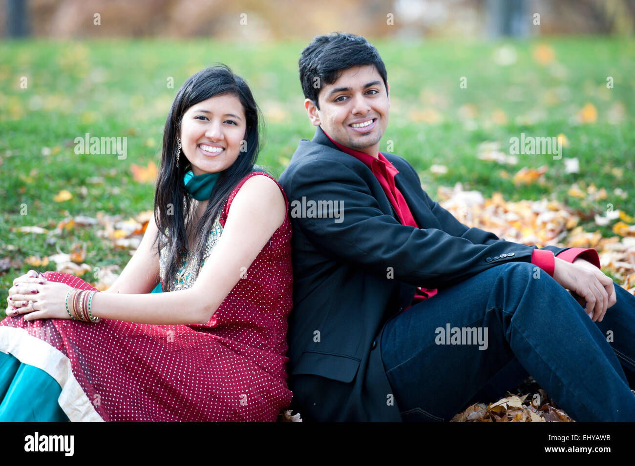 Young Happy Indian Couple Stock Photo - Alamy