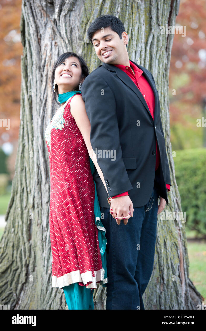 Young Happy Indian Couple Stock Photo - Alamy