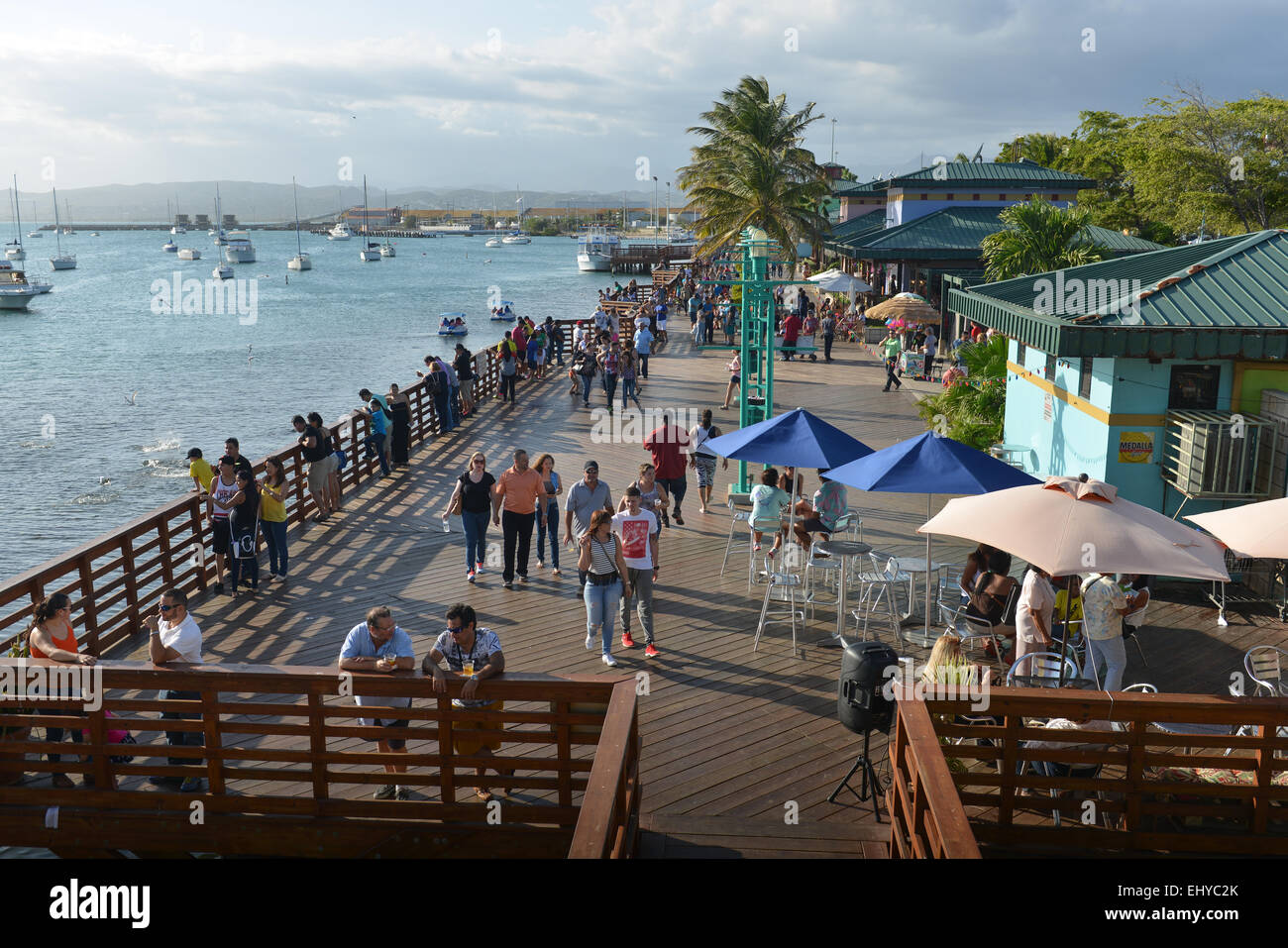 View from the observation tower at La Guancha. Ponce, Puerto Rico. US territory. Caribbean island. Stock Photo