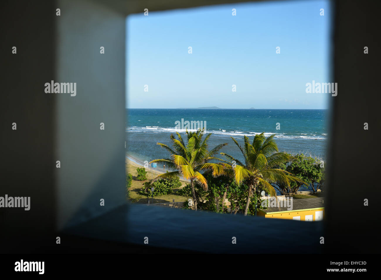 Ponce beach view from the observation tower at La Guancha. Ponce ...