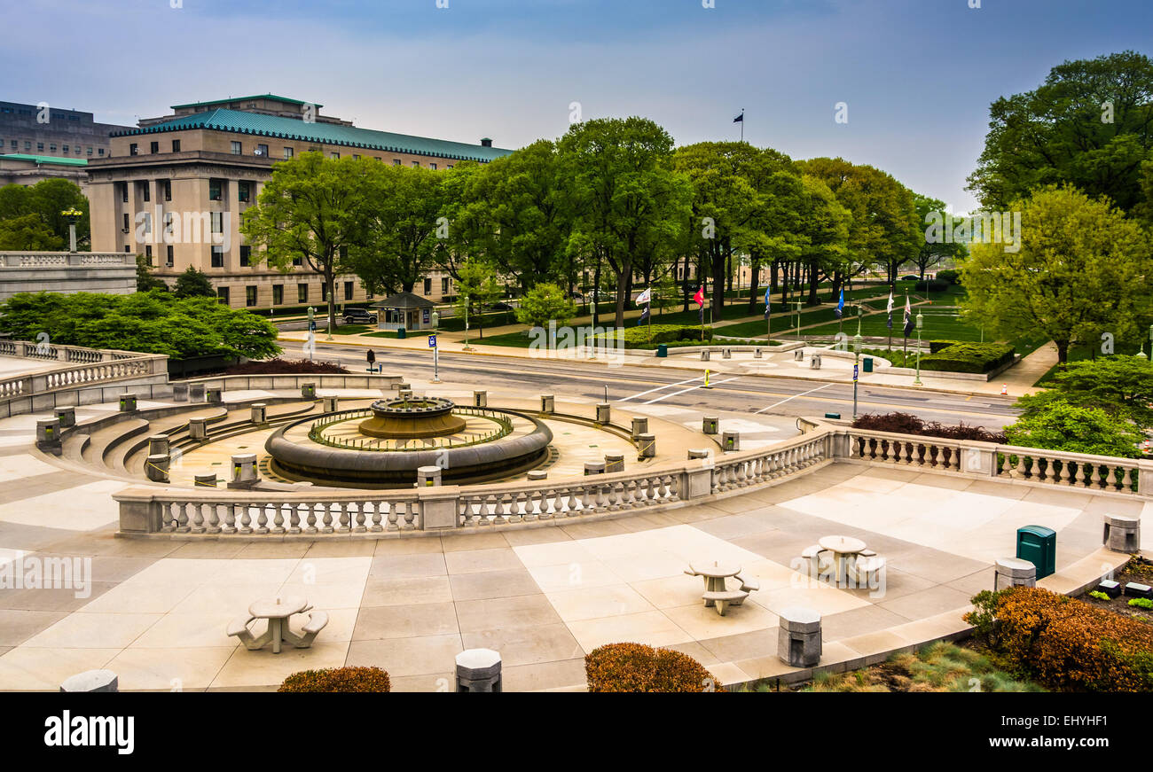 Courtyard and buildings in the Capitol Complex, Harrisburg