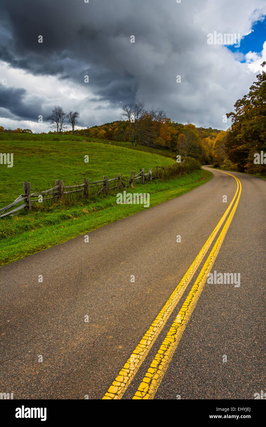Farm field along the Blue Ridge Parkway in Moses Cone Park, North