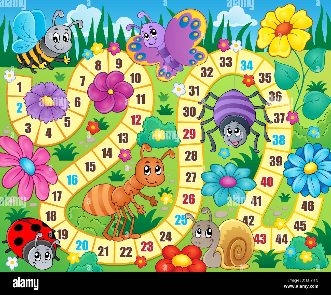 Board game theme image 9 picture illustration Stock Photo Alamy