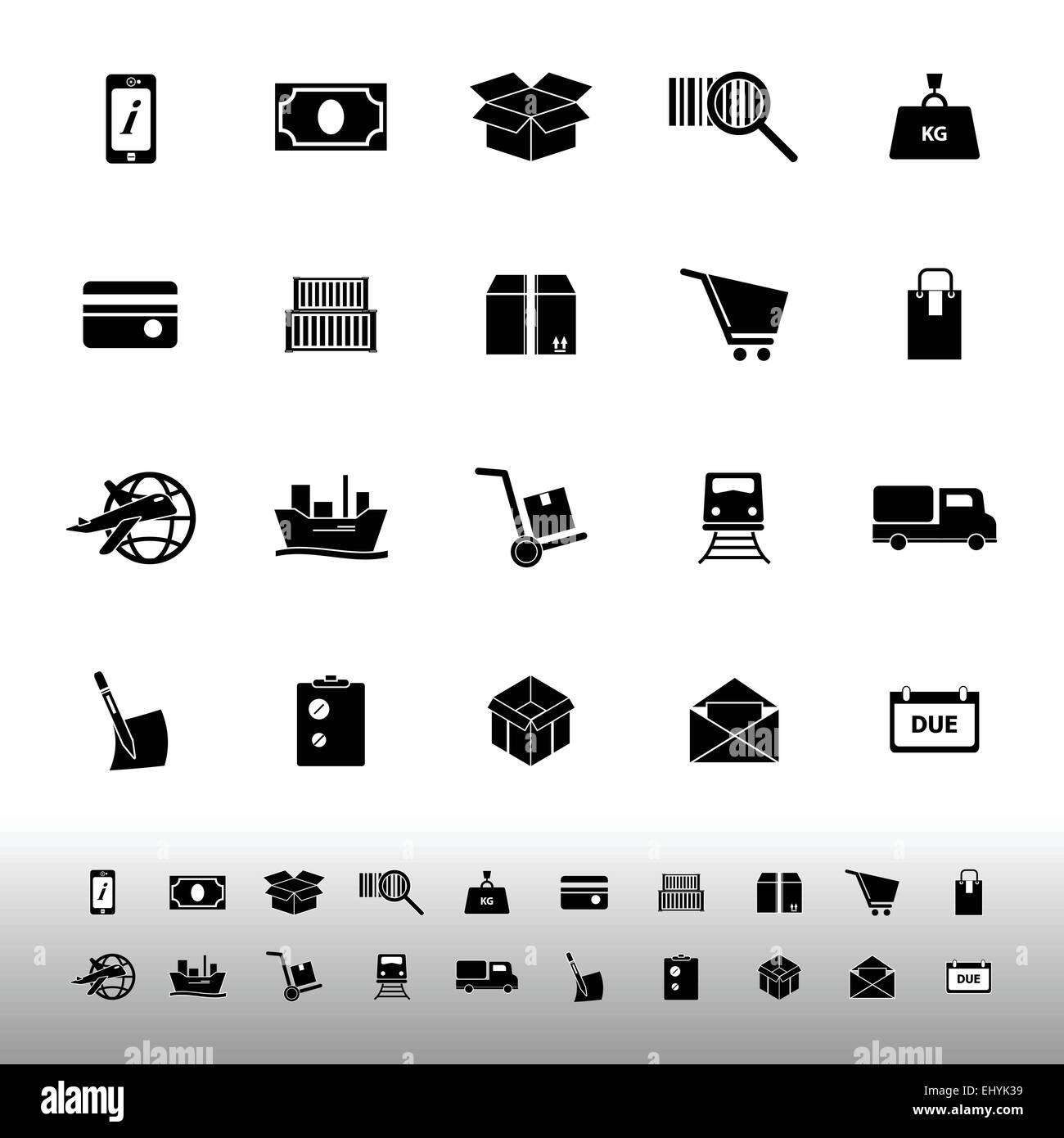 Shipment icons on white background, stock vector Stock Vector Image ...