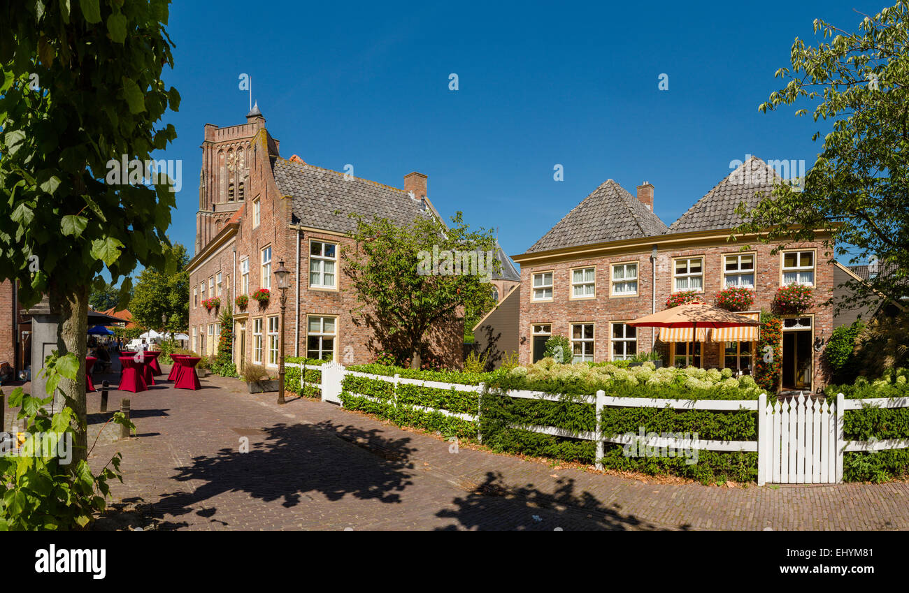 Netherlands, Holland, Europe, Woudrichem, Saint Martin, city, village, summer, church Stock Photo