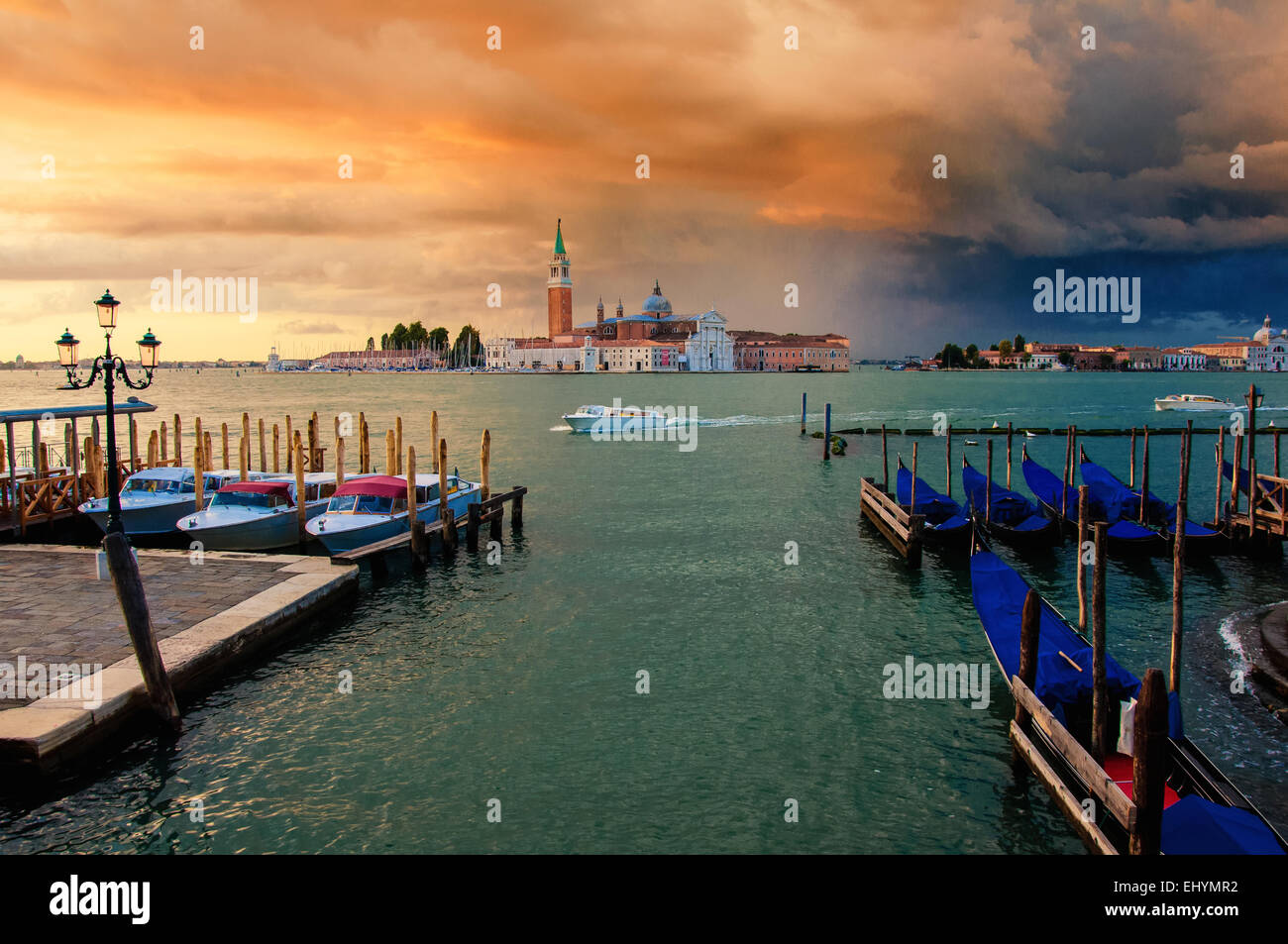 Atmospheric view of Venice, Italy Stock Photo