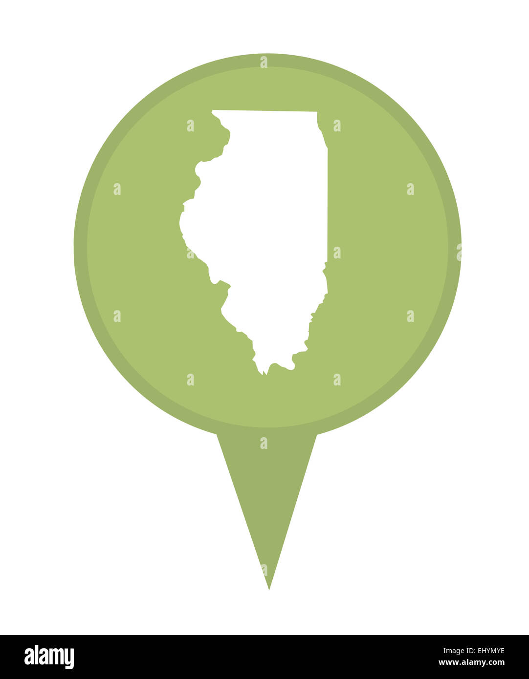 Illinois state map hires stock photography and images Alamy