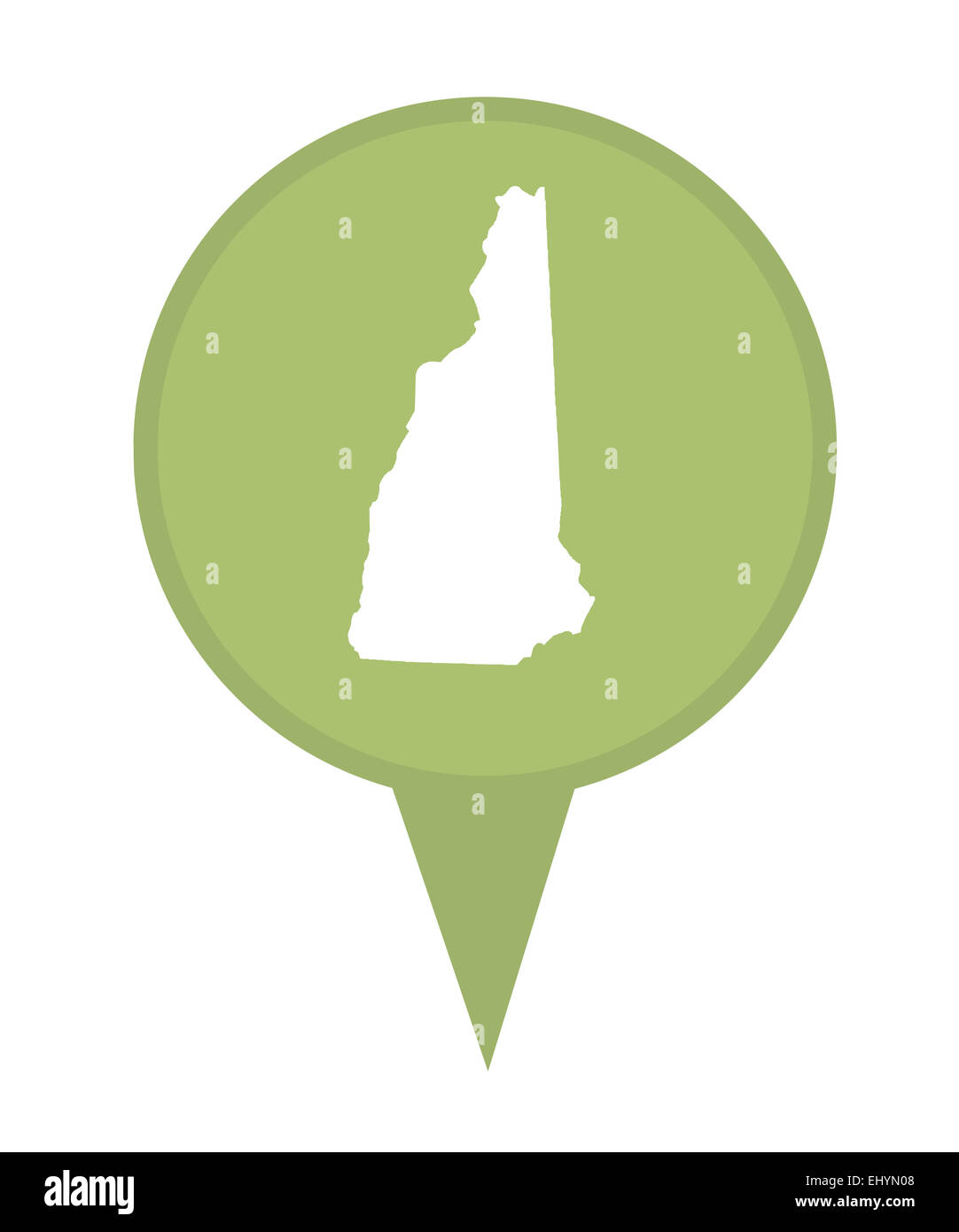 American state of New Hampshire marker pin isolated on a white background. Stock Photo