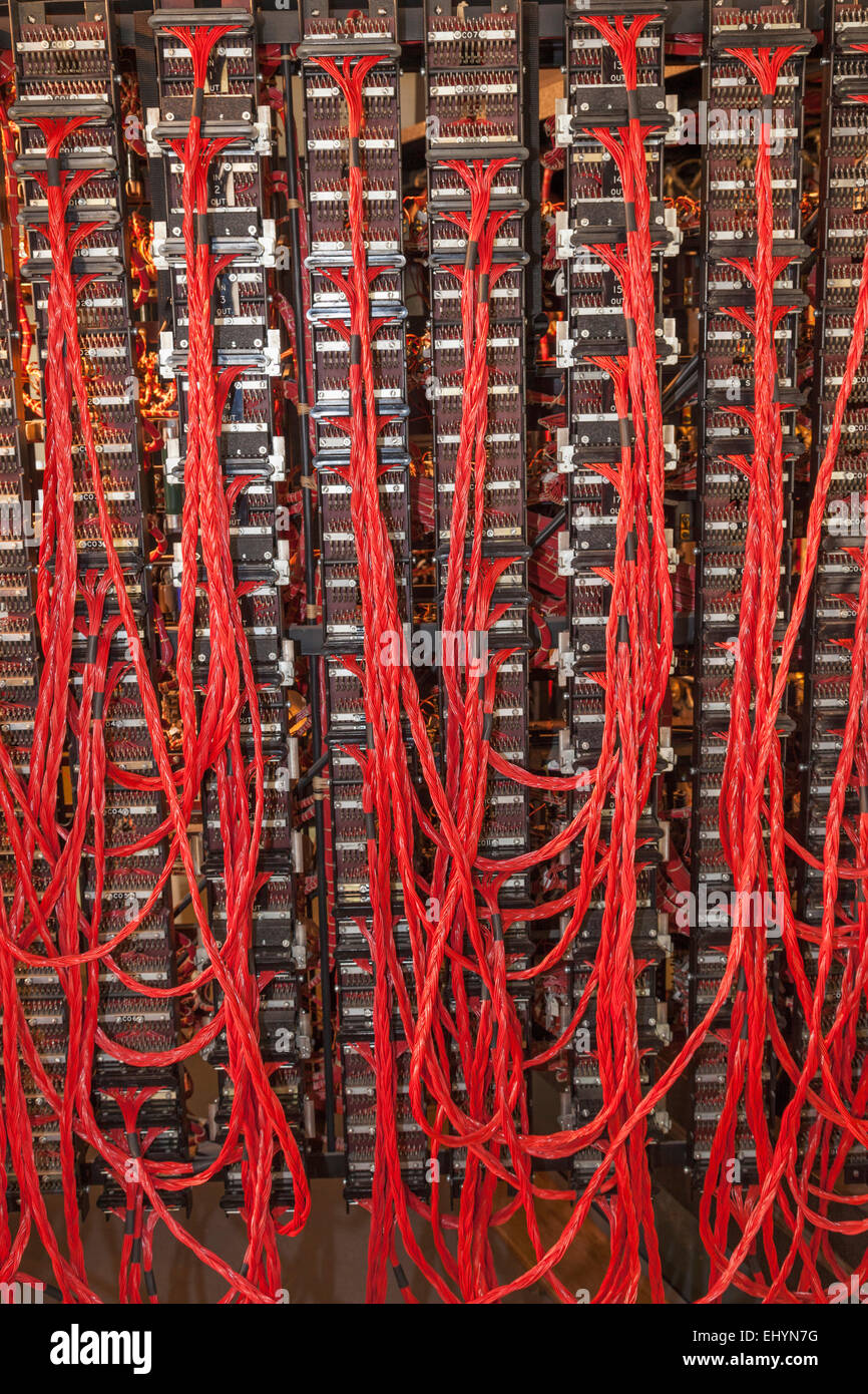 England, Buckinghamshire, Bletchley, Bletchley Park, Wiring Detail of