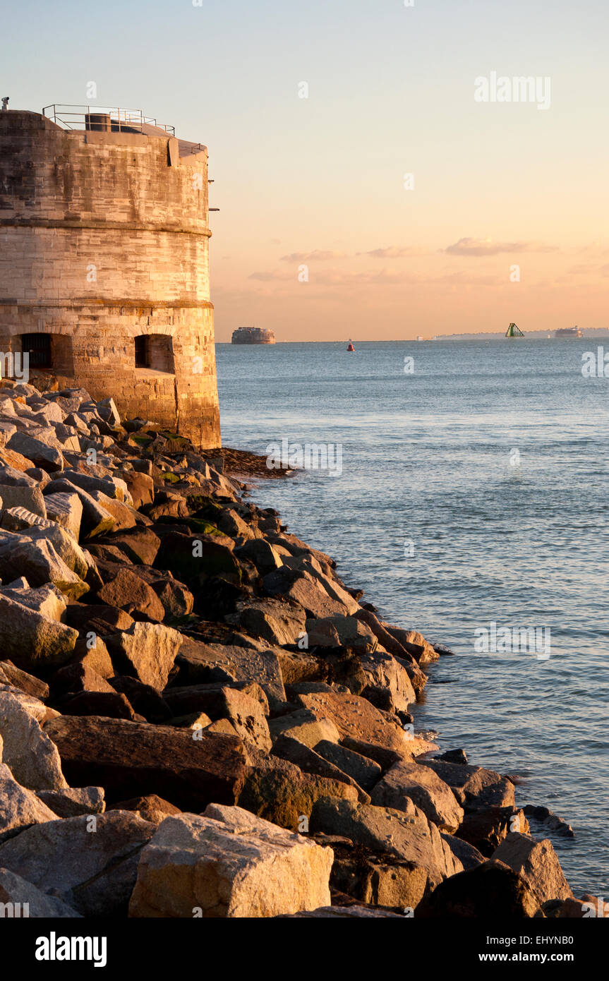 Round Tower at The Point, Portsmouth, Hampshire, UK Stock Photo