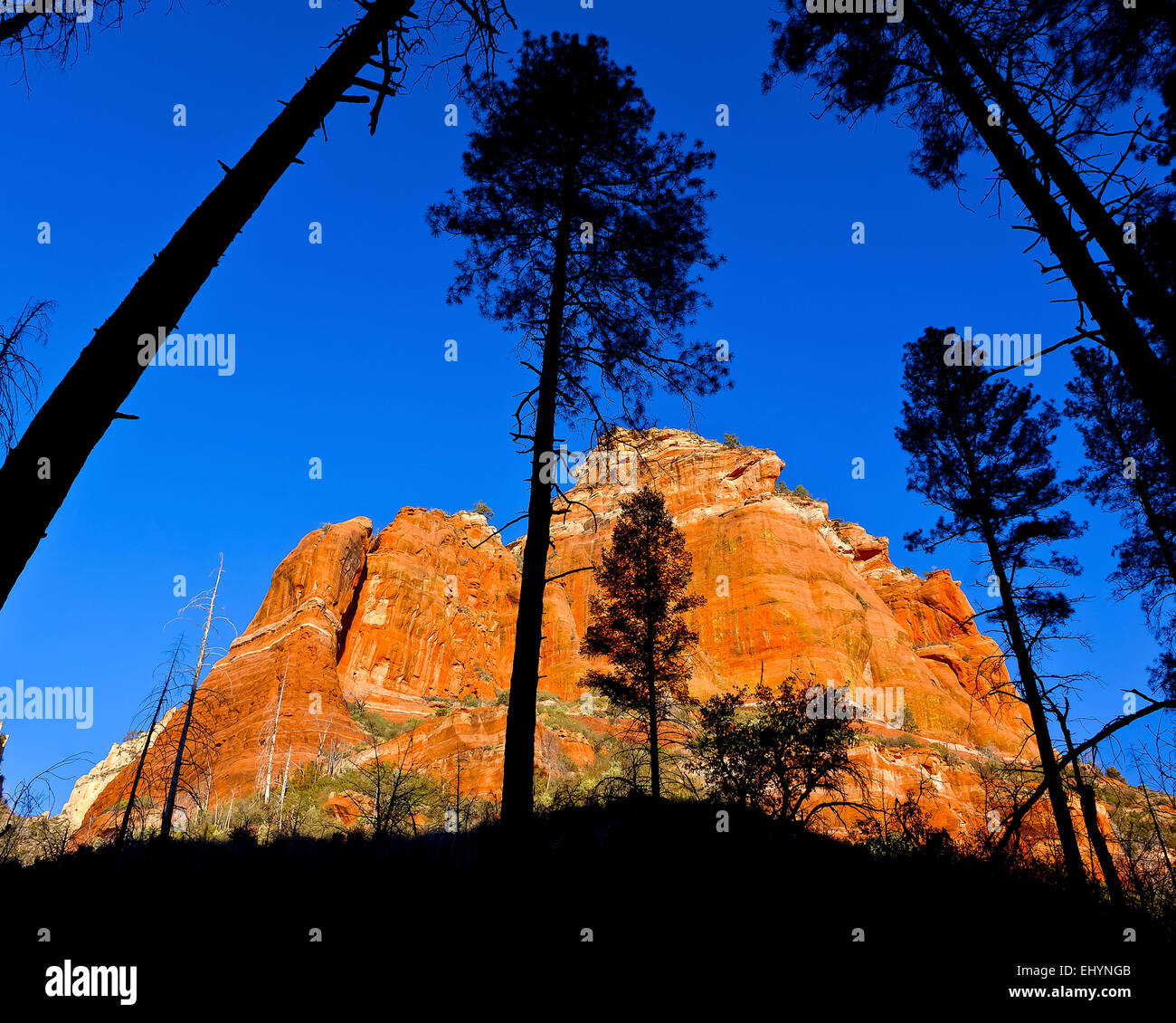 Mountain view from Sterling Pass Trail, North of Sedona, Arizon, United States Stock Photo