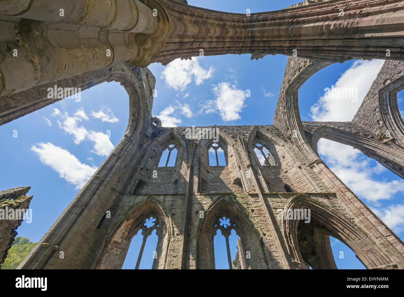 Wales, Monmouthshire, Tintern Abbey, ruin Stock Photo - Alamy