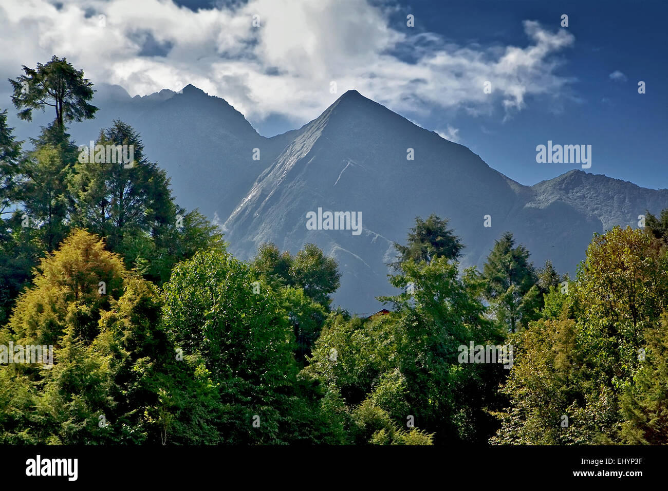 Himalaya mountain range, Nepal Stock Photo