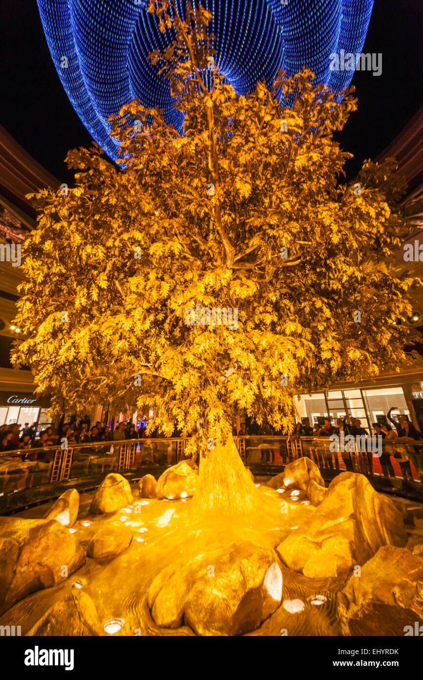 China, Macau, Wynn Hotel and Casino, The Atrium "Tree of Prosperity