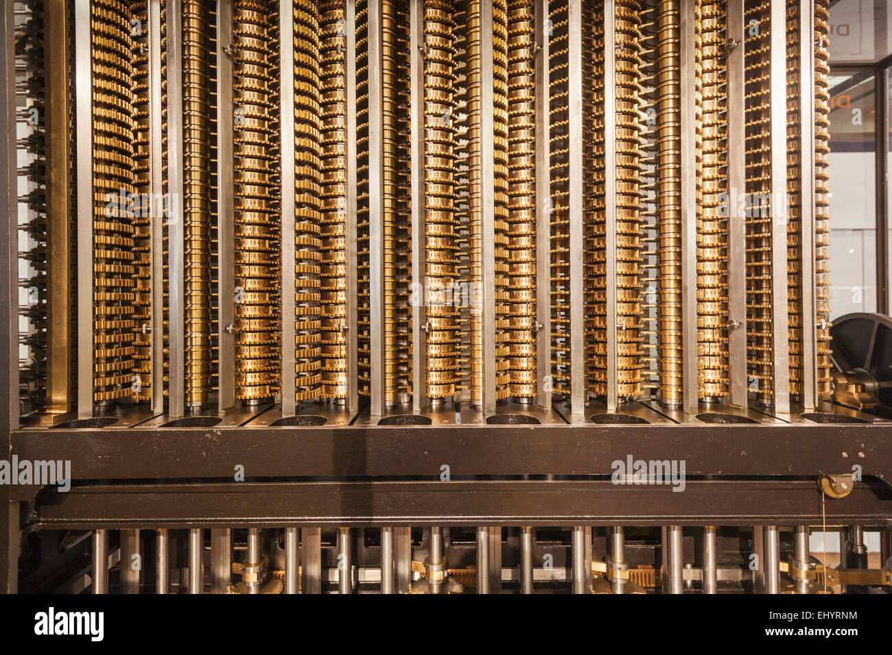England, London, Kensington, Science Museum, Detail of Charles Babbage