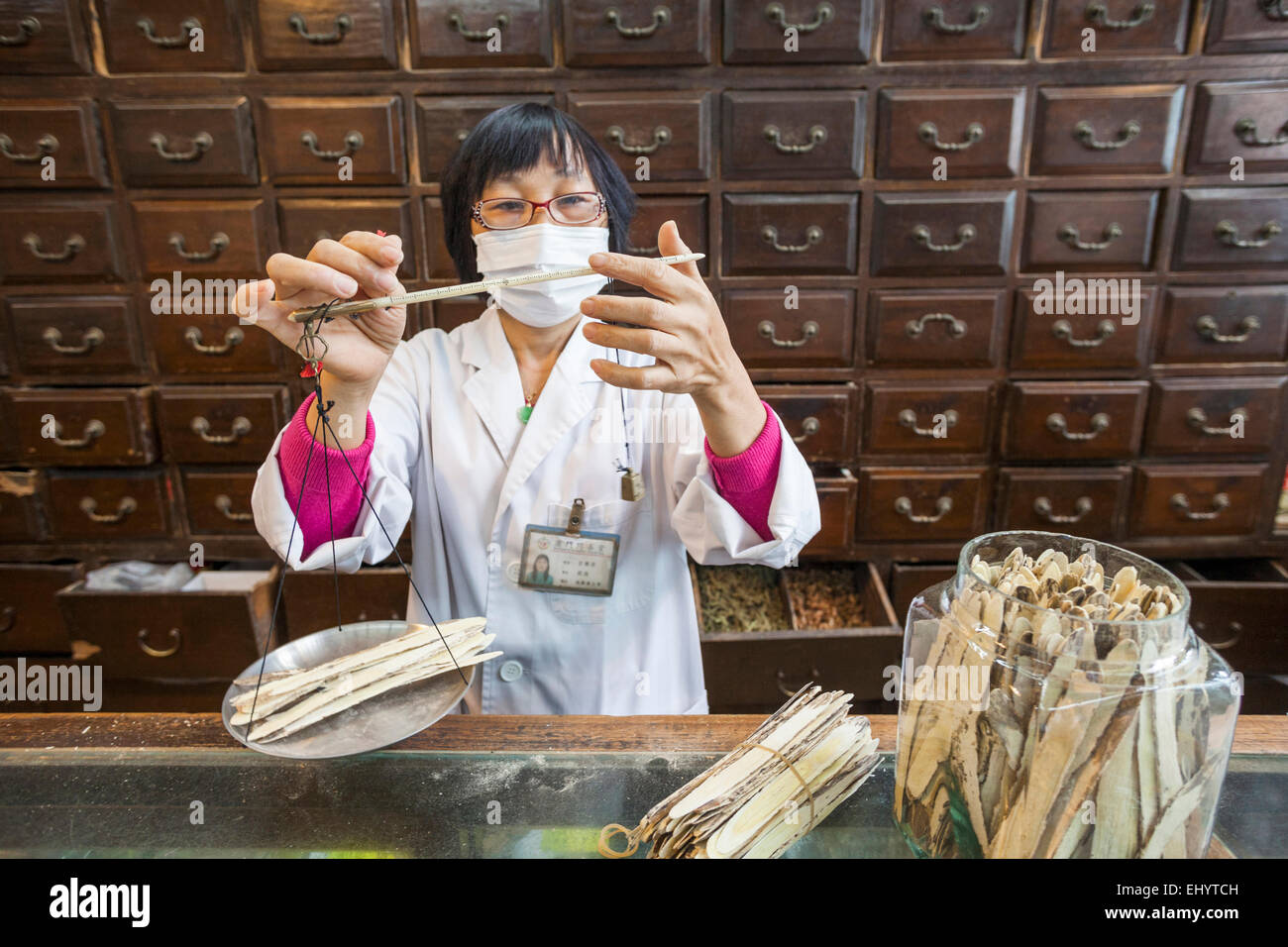 China, Macau, Chinese Herbal Medicine Shop Stock Photo Alamy