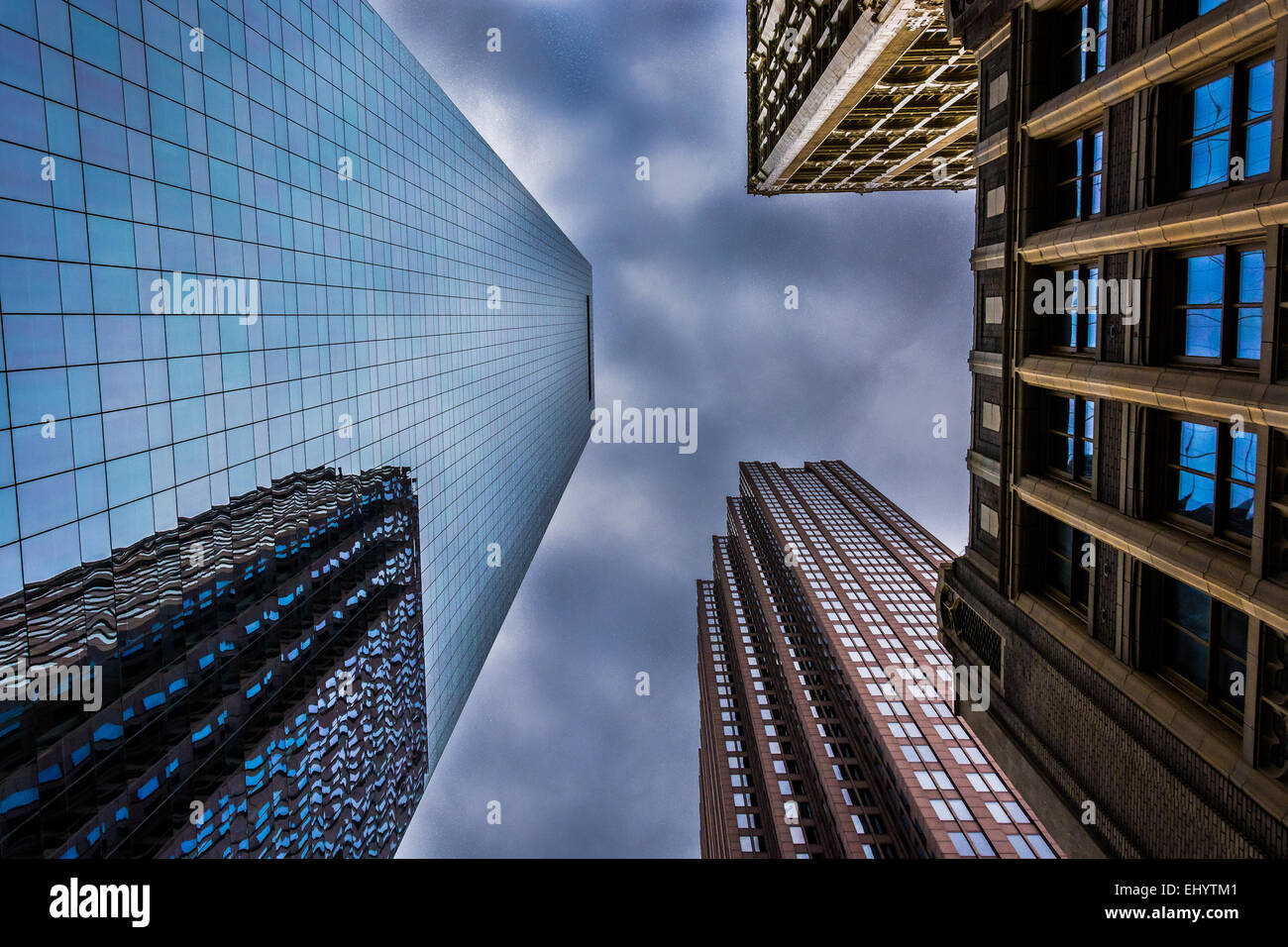 Looking up at buildings in Philadelphia, Pennsylvania Stock Photo - Alamy