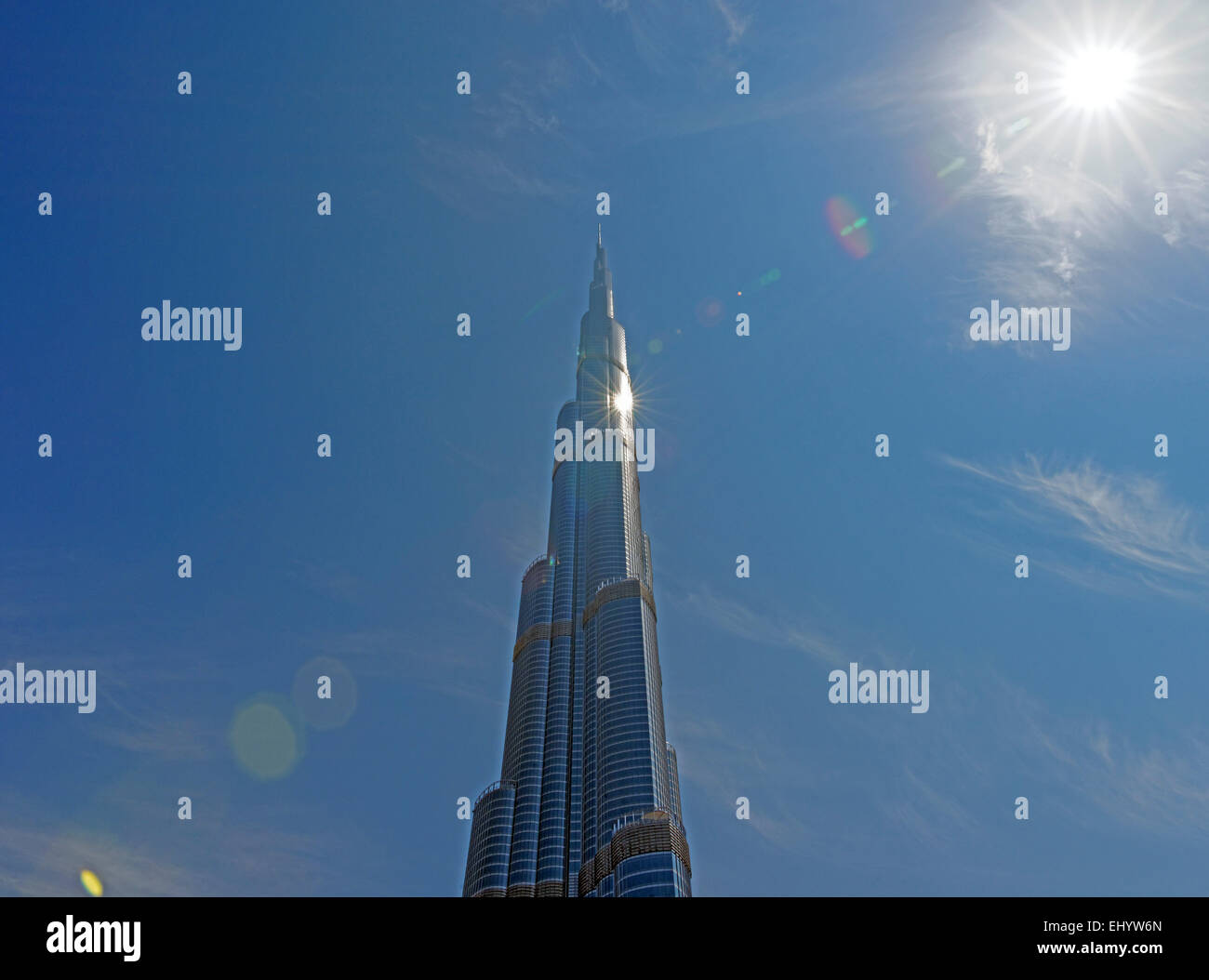 Asia, United Arab Emirates, UAE, Dubai, Sheikh Mohammed Bin Rashid boulevard, Burj Khalifa, height, 828 meters, architecture, bui Stock Photo