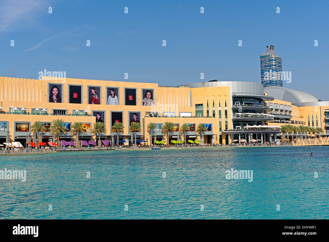 Asia, United Arab Emirates, UAE, Dubai, Sheikh Mohammed Bin Rashid boulevard, Dubai Mall, Burj Khalifa lake, architecture, buildi Stock Photo