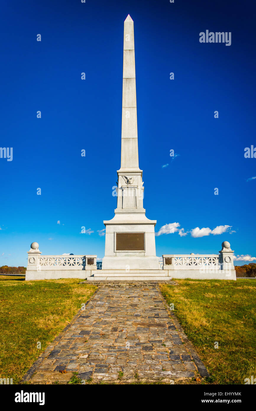 Monument in Gettysburg, Pennsylvania. Stock Photo