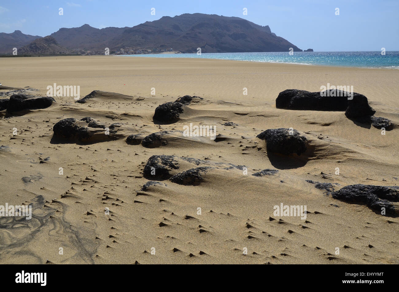 Cape Verde, Cape Verde Islands, sao vicente, coast, beach, seashore, sand beach, sea, sao pedro Stock Photo