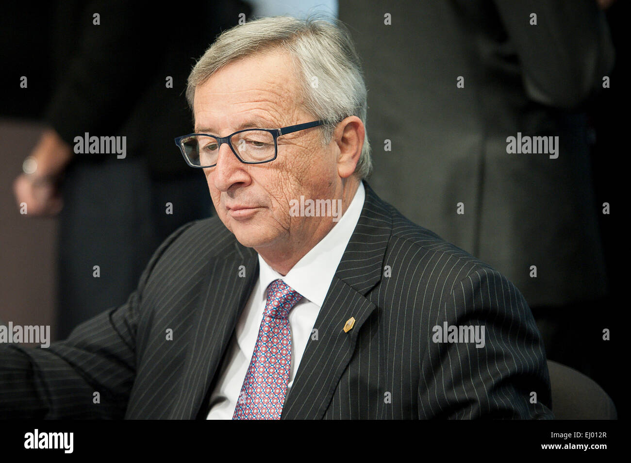 Brussels, Belgium. 19th March, 2015. Jean-Claude Juncker, the president of the European Commission at the start of a Tripartite Social Summit ahead of the EU Summit in Brussels, Belgium on 19.03.2015. Credit:  ZUMA Press, Inc./Alamy Live News Stock Photo