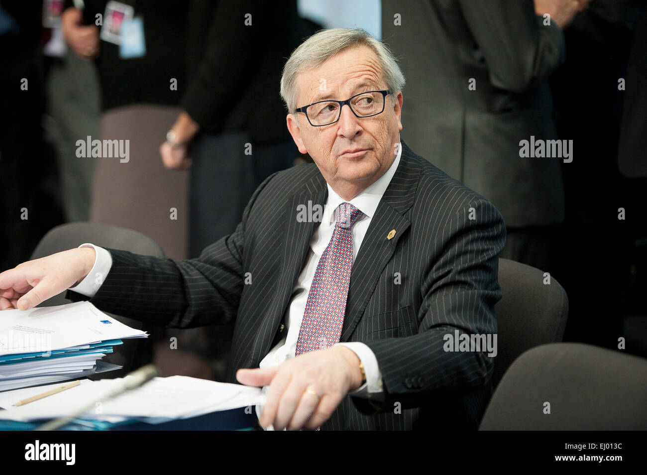 Brussels, Bxl, Belgium. 19th Mar, 2015. Jean-Claude Juncker, the president of the European Commission at the start of a Tripartite Social Summit ahead of the EU Summit in Brussels, Belgium on 19.03.2015. Credit:  ZUMA Press, Inc./Alamy Live News Stock Photo