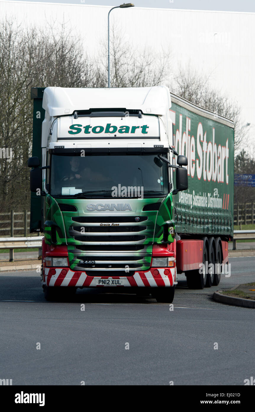Eddie Stobart Scania articulated lorry at DIRFT, Daventry, UK Stock Photo Alamy