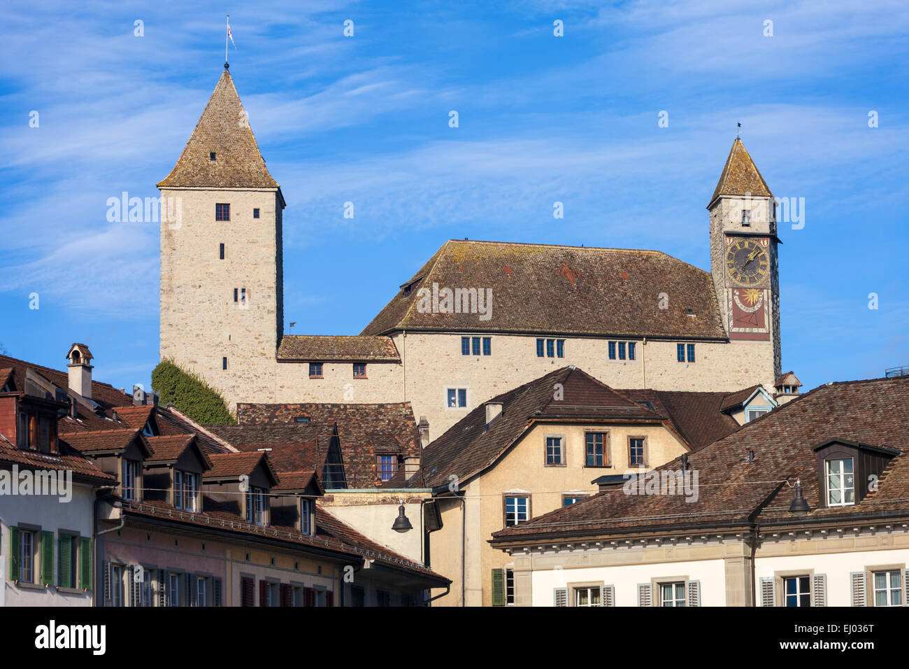 Rapperswil, Switzerland, Europe, canton St. Gallen, castle, Stock Photo