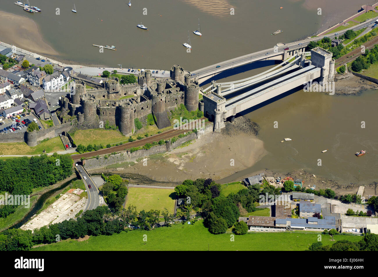 Conwy Castle, Conwy, North East Wales Stock Photo