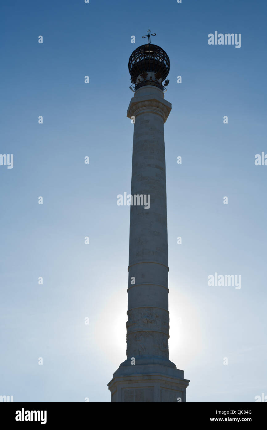 Huge column of La Rabida Monastery Gardens, Huelva, Spain Stock Photo ...
