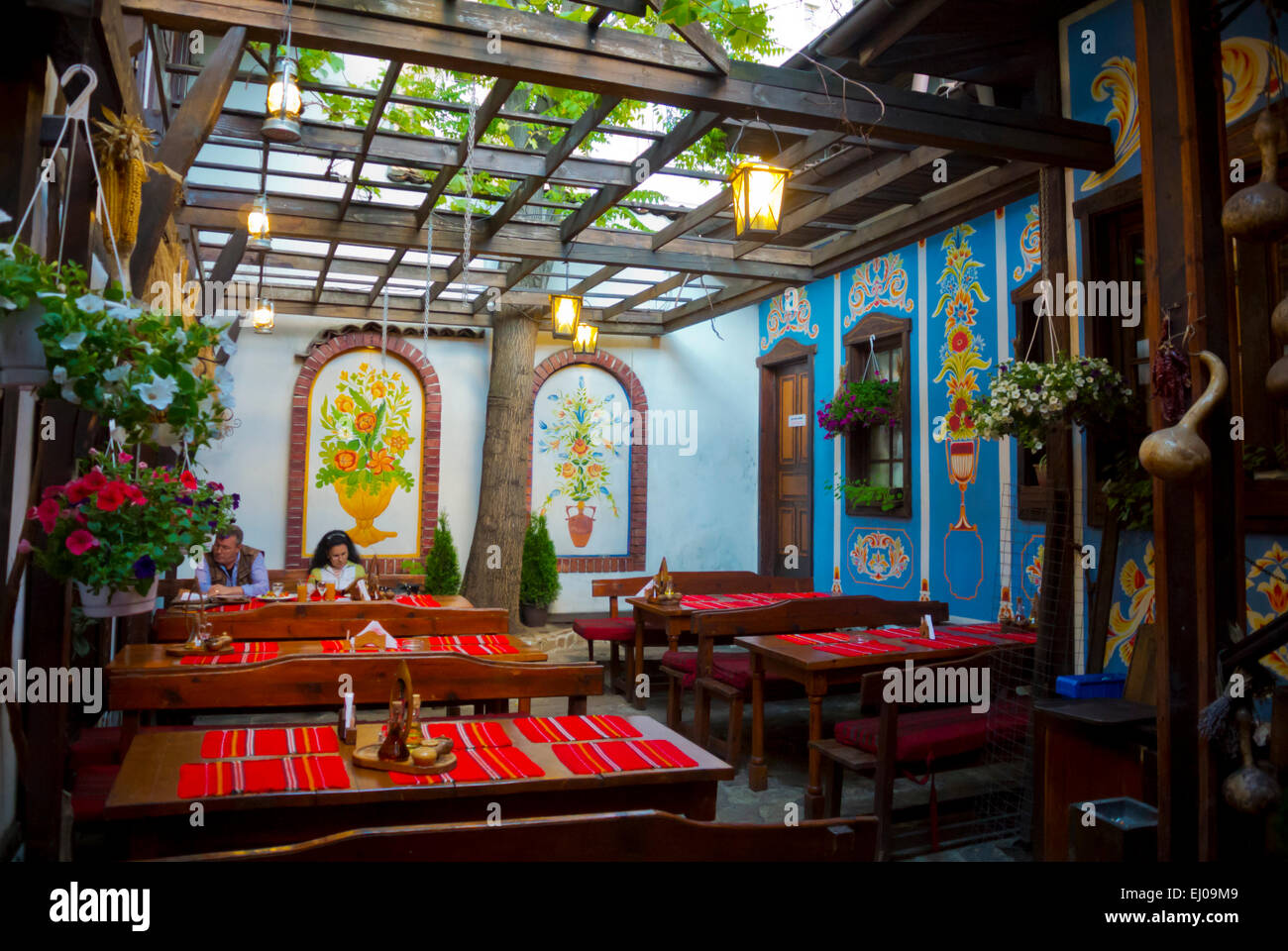 Hadriganov's houses, traditional restaurant, Sofia, Bulgaria, Europe