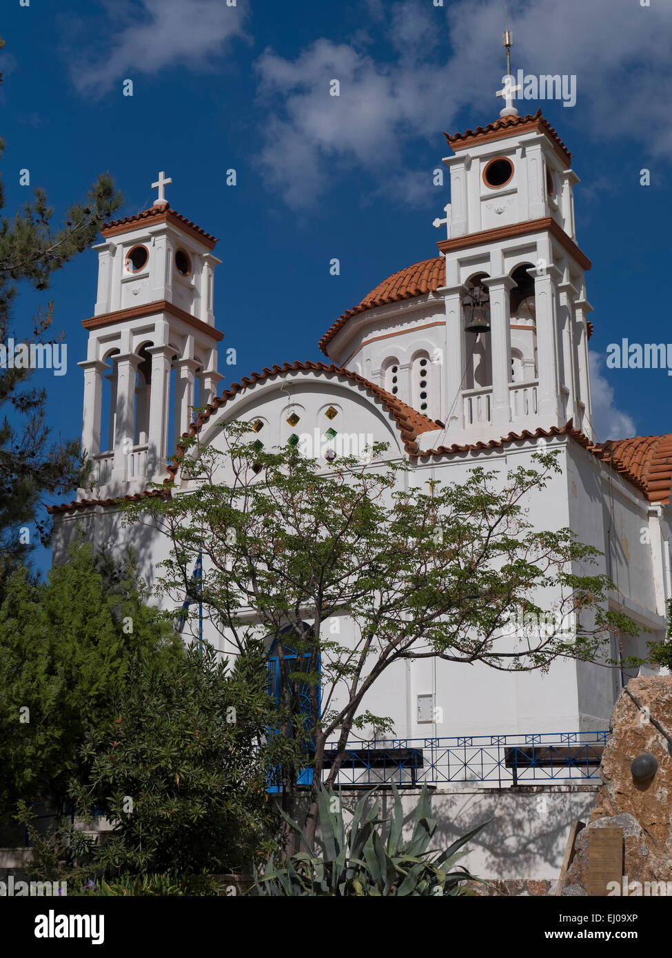 Aptera, Chania, Christianity, church, Greece, Europe, Greek-orthodox, Crete, cross Stock Photo
