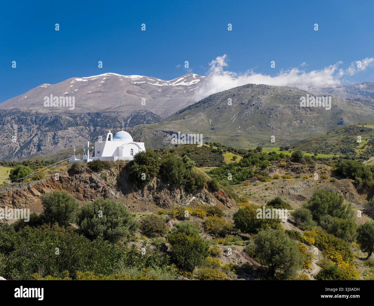 Aglia Georgios, mountain, mountains, Christianity, mountains, summit, peak, Greece, Europe, Greek-orthodox, grove, Ida mountains, Stock Photo