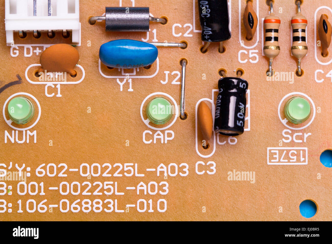 Close up view of a computer circuit board Stock Photo - Alamy
