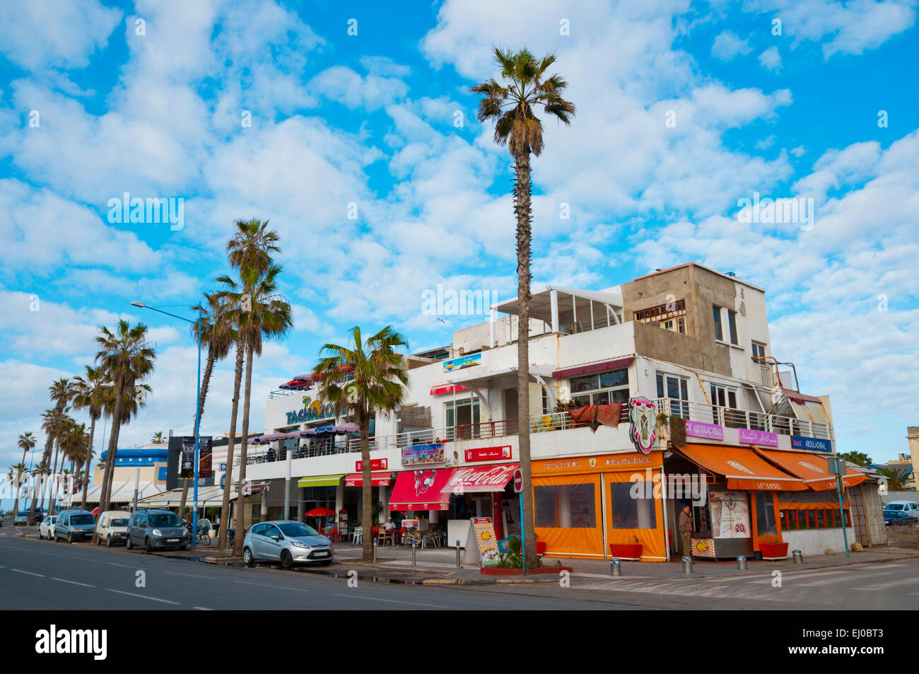 Boulevard de la Corniche, Ain Diab, resort, district outside the centre, Casablanca, Morocco, northern Africa Stock Photo