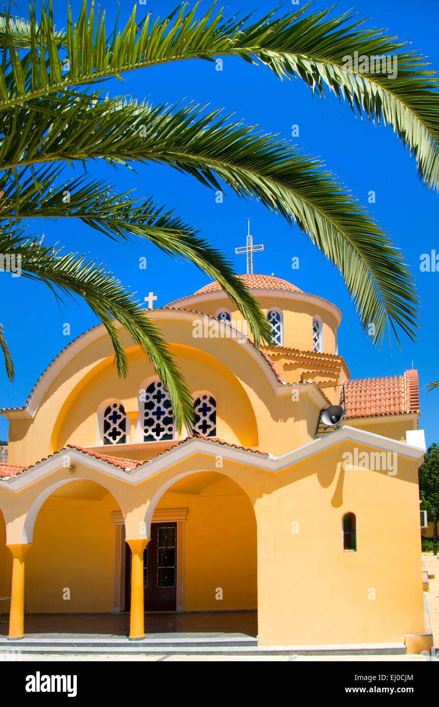 Profitis Ilias, Crete, Greece. Orthodox Church Stock Photo