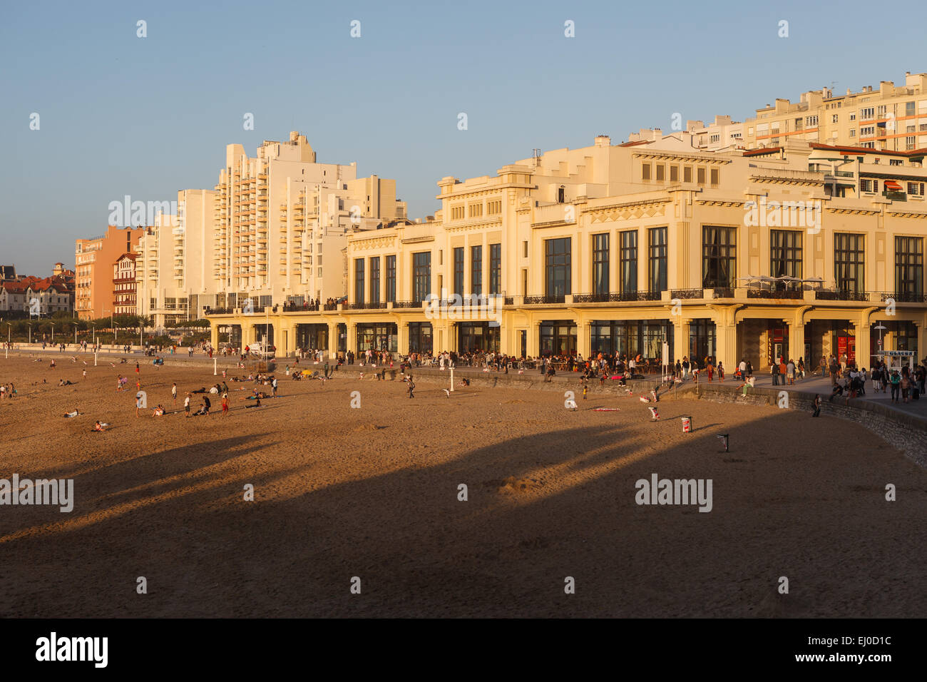 The Grand Plage and the Casino, Biarritz, France. Stock Photo